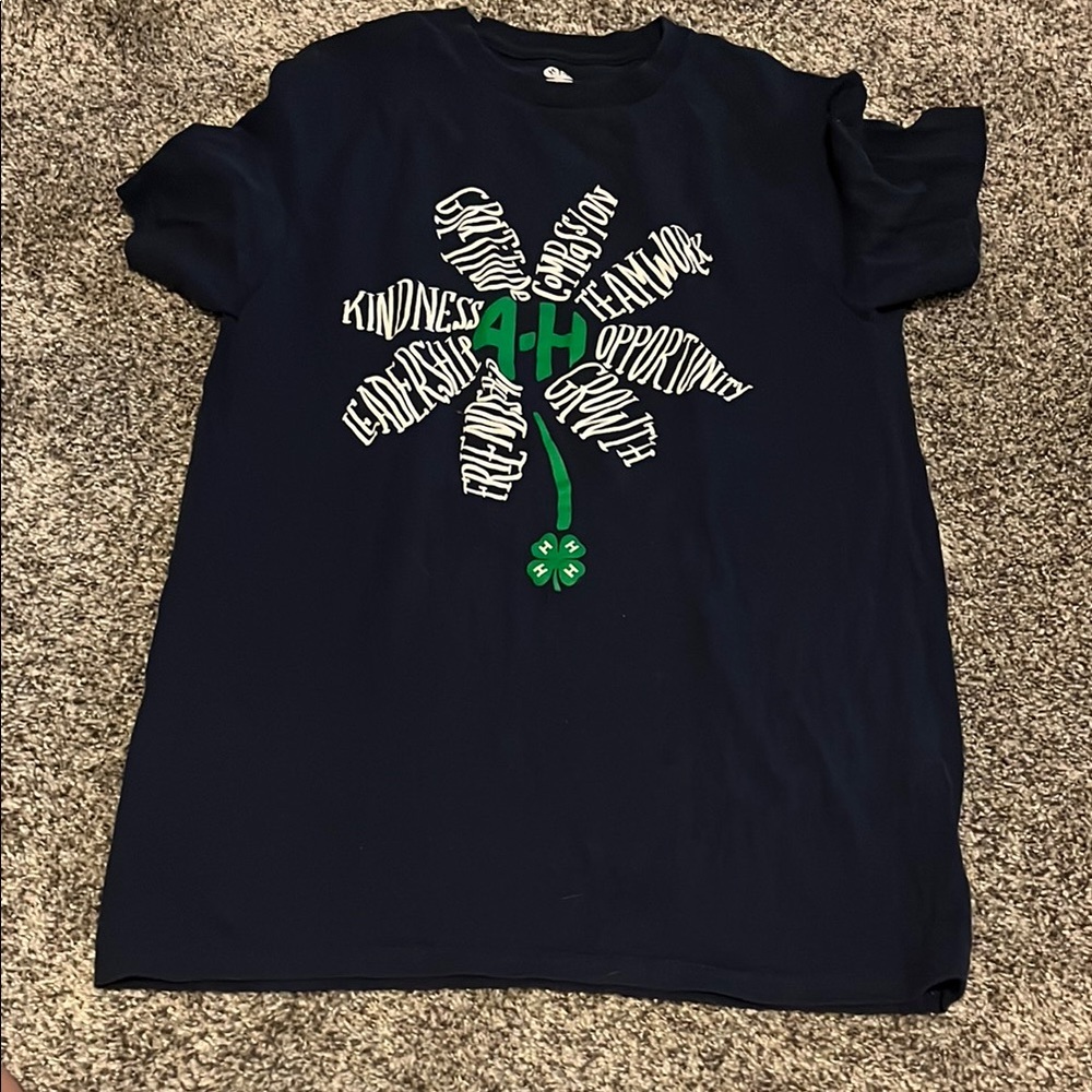 Kids Navy Blue Graphic T-Shirt